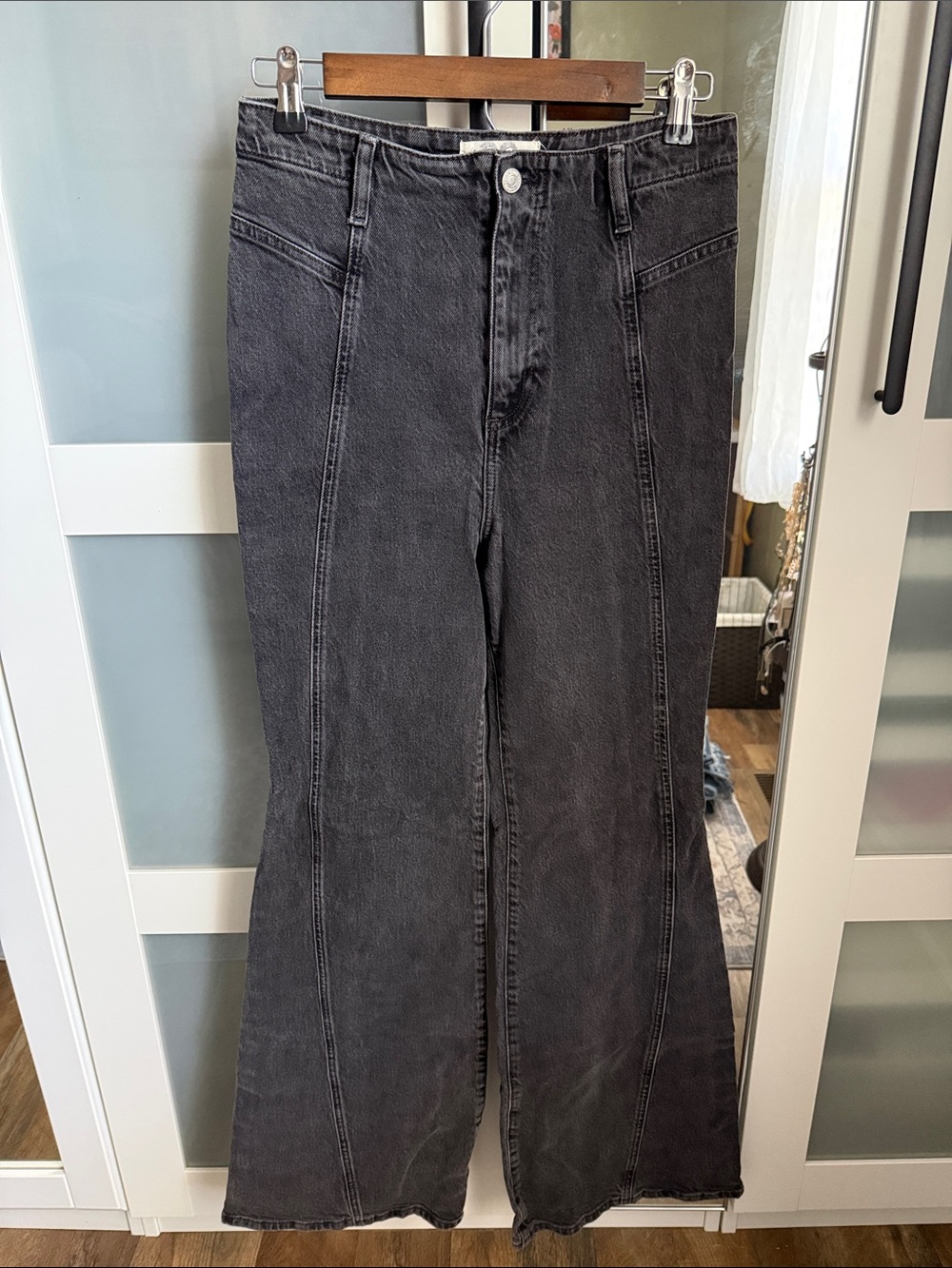 We The Free Washed Black Flare Jeans